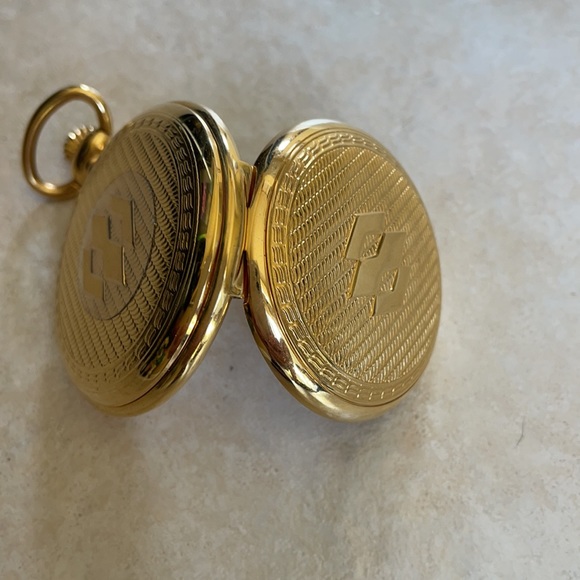 Armitron pocket Watch battery 4diamonds gold tone - Picture 4 of 4
